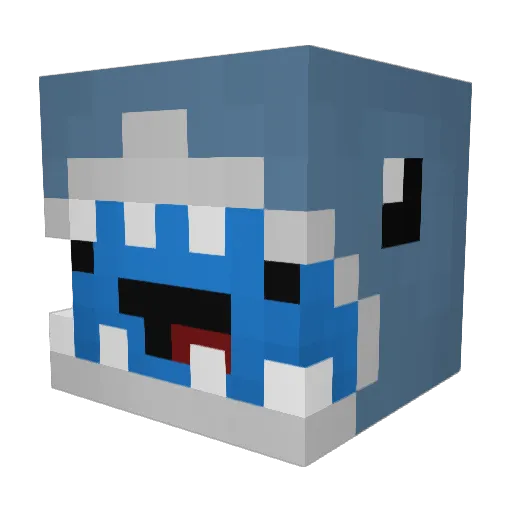 sharksiahk Minecraft avatar head, 3D render