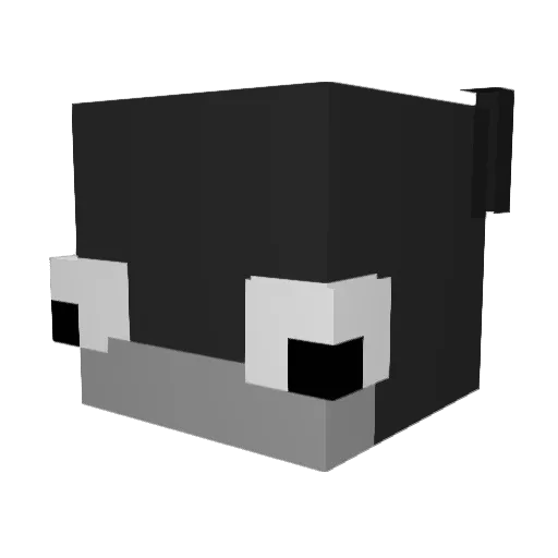 sharktao Minecraft avatar head, 3D render