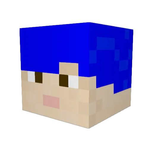 sharkturus Minecraft avatar head, 3D render