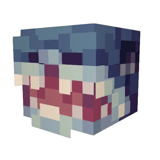 sharky_yay_ Minecraft avatar head, 3D render