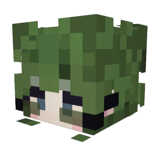 sharloniee Minecraft avatar head, 3D render