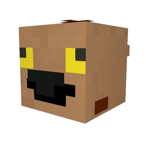 sharmase Minecraft avatar head, 3D render