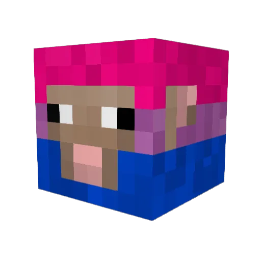 sharolette Minecraft avatar head, 3D render