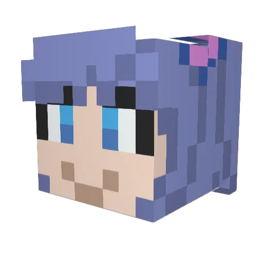 sharonskid Minecraft avatar head, 3D render