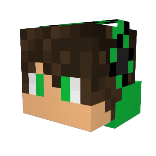 sharp_NEKO Minecraft avatar head, 3D render