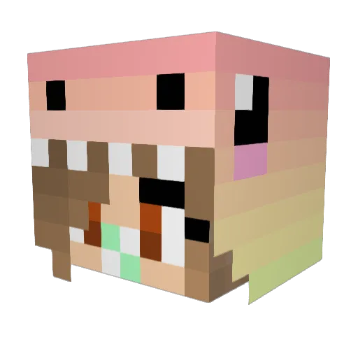 sharpie17 Minecraft avatar head, 3D render