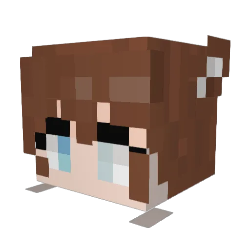 sharyeevee Minecraft avatar head, 3D render