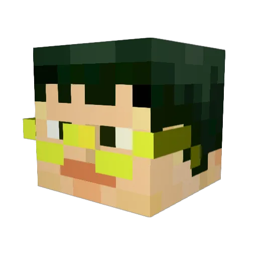 shatotto Minecraft avatar head, 3D render