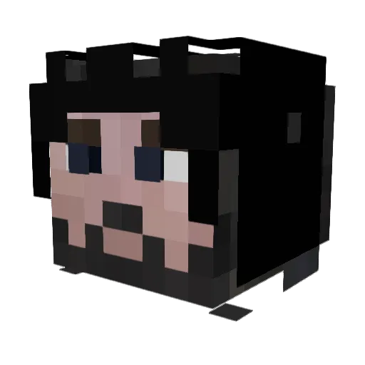 shatteredcross Minecraft avatar head, 3D render