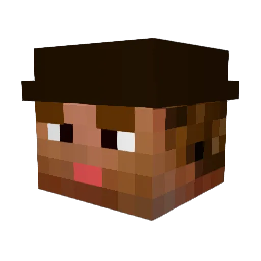 shaulaz Minecraft avatar head, 3D render