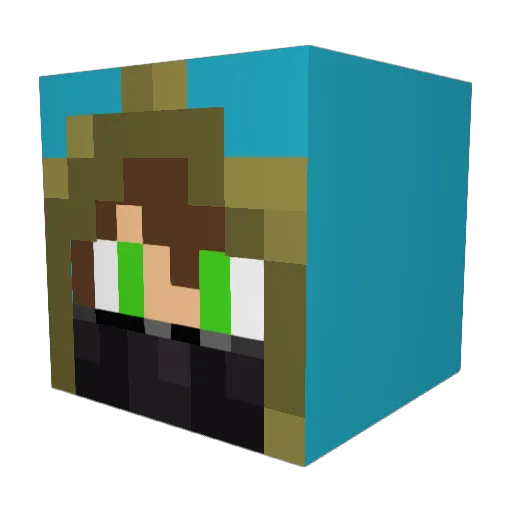shaunQ02 Minecraft avatar head, 3D render