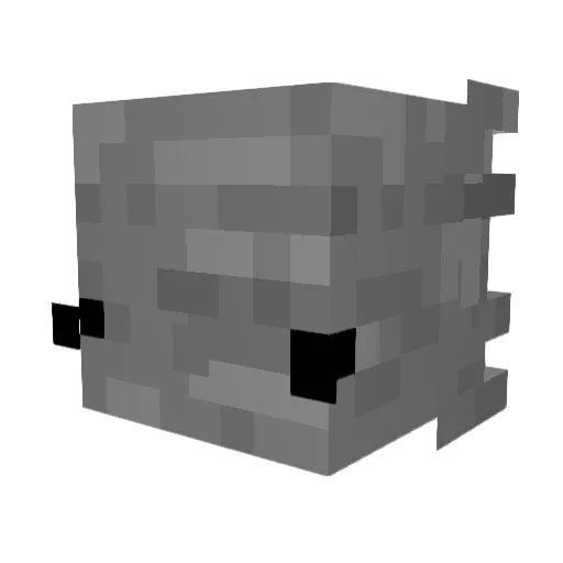 shaunny Minecraft avatar head, 3D render