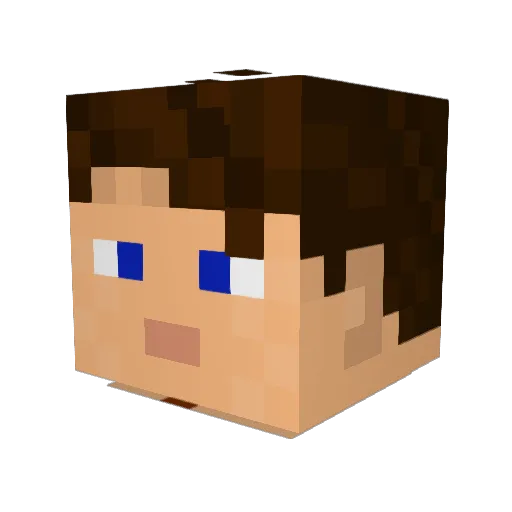 shaunolol Minecraft avatar head, 3D render