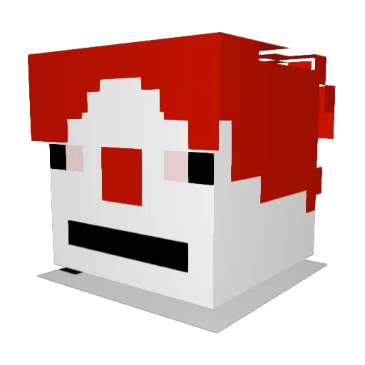 shaunrayy Minecraft avatar head, 3D render