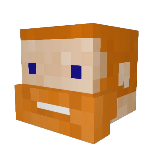 shavedguy Minecraft avatar head, 3D render