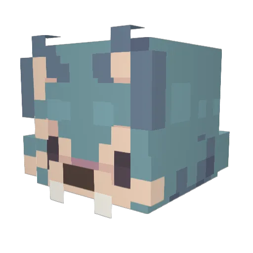 shavohehe Minecraft avatar head, 3D render