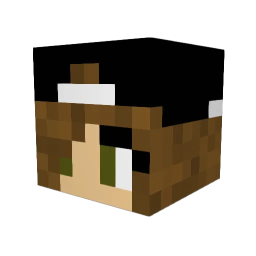 shawolline Minecraft avatar head, 3D render