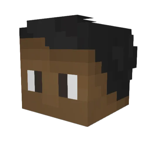 shawtking Minecraft avatar head, 3D render