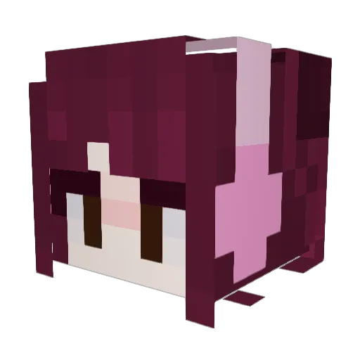 shaylip Minecraft avatar head, 3D render