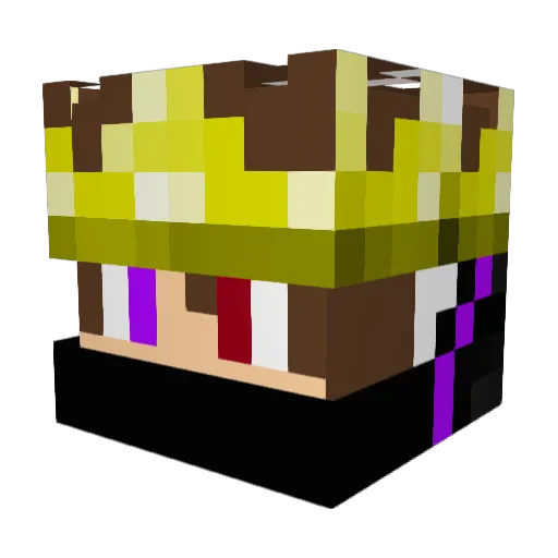 shaysManzMox Minecraft avatar head, 3D render