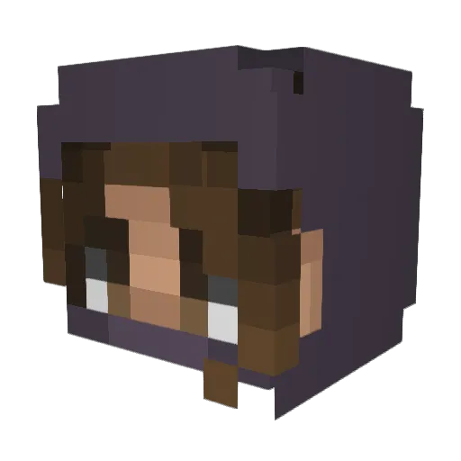 shayshayyy Minecraft avatar head, 3D render