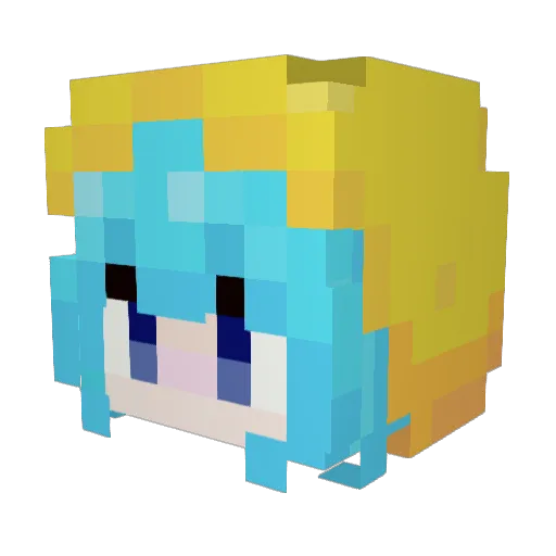 shayyymin Minecraft avatar head, 3D render