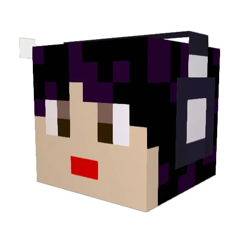 shazzabella Minecraft avatar head, 3D render