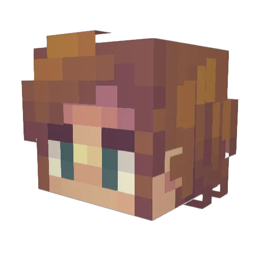 shazzooo Minecraft avatar head, 3D render