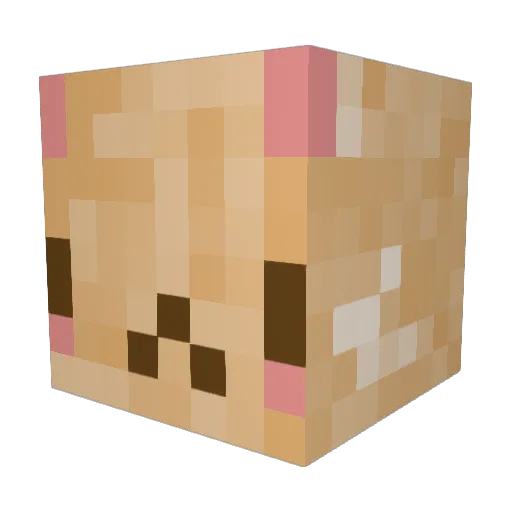 shbluh Minecraft avatar head, 3D render