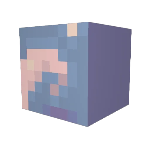 shbzywz Minecraft avatar head, 3D render