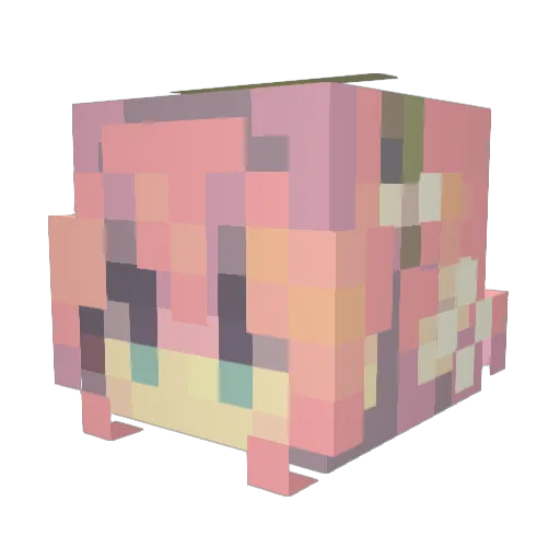 sheNiiqua Minecraft avatar head, 3D render