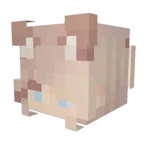 sheaofficial Minecraft avatar head, 3D render