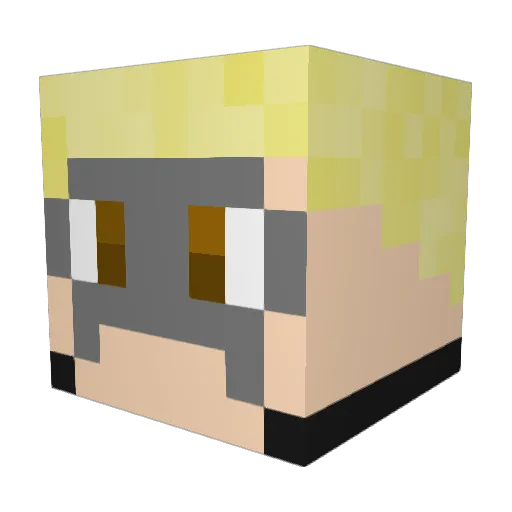 sheatull Minecraft avatar head, 3D render