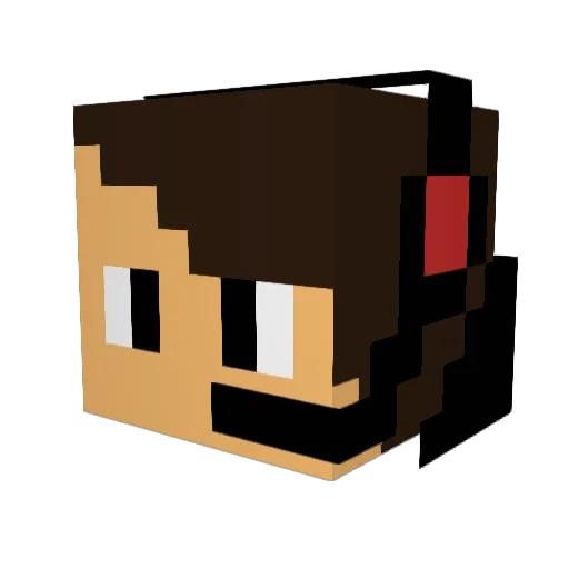 shechter Minecraft avatar head, 3D render