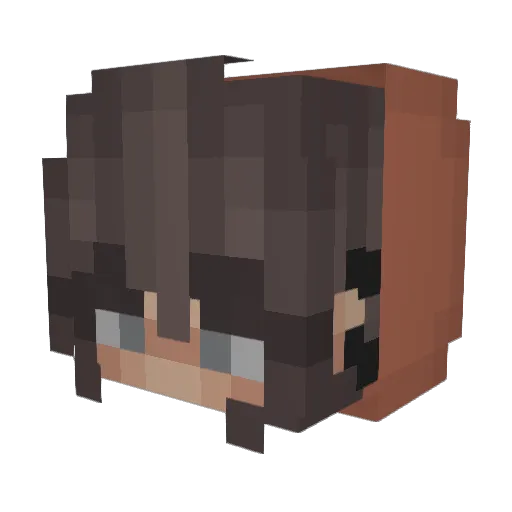 shedxvil Minecraft avatar head, 3D render