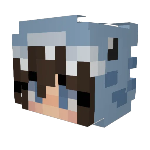sheeennn Minecraft avatar head, 3D render