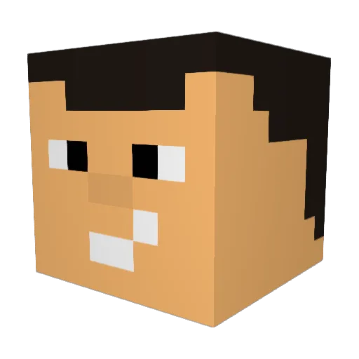 sheen2000 Minecraft avatar head, 3D render