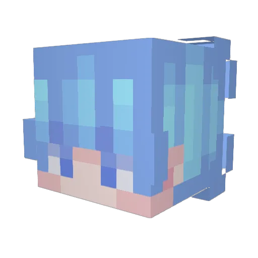 sheenlonely Minecraft avatar head, 3D render
