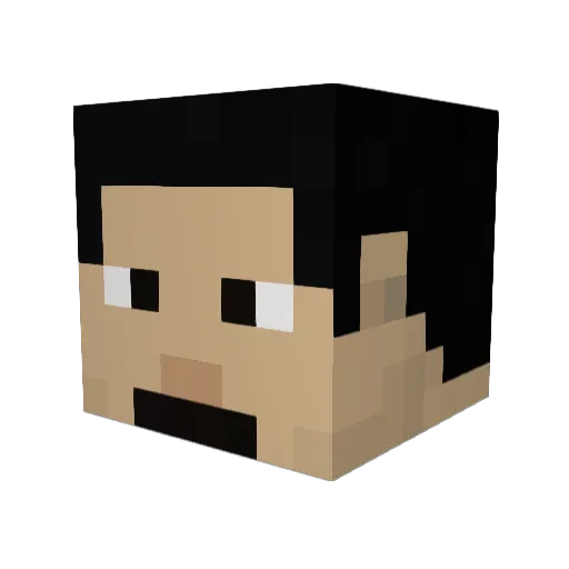 sheepdogdeal Minecraft avatar head, 3D render