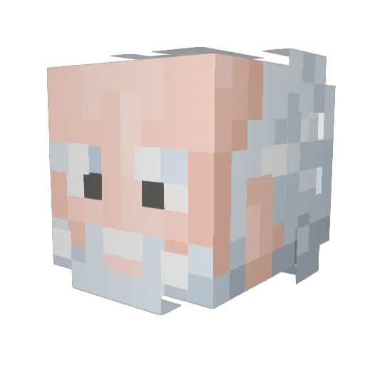 sheepfreak Minecraft avatar head, 3D render