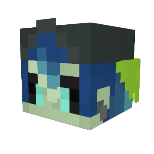 sheermartattack Minecraft avatar head, 3D render