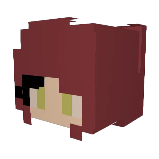 shefromrome Minecraft avatar head, 3D render