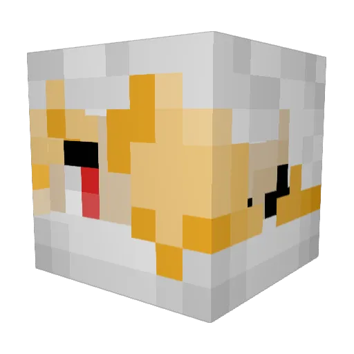 sheikawen Minecraft avatar head, 3D render