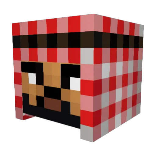 sheikh_moza Minecraft avatar head, 3D render