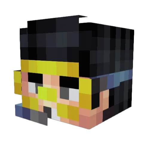 shekel90 Minecraft avatar head, 3D render
