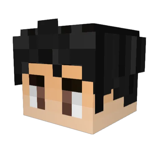 shelashow Minecraft avatar head, 3D render