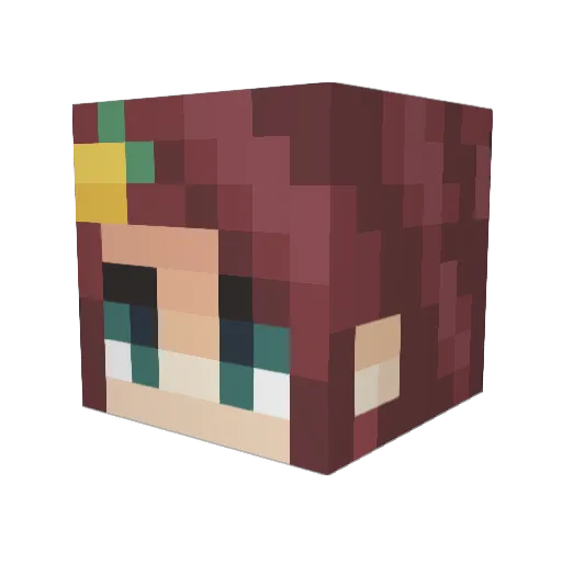 shelbertLemon Minecraft avatar head, 3D render