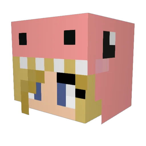 shelboni Minecraft avatar head, 3D render