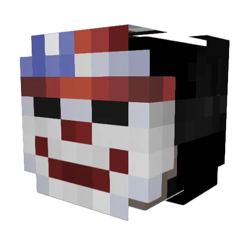 sheldon3 Minecraft avatar head, 3D render