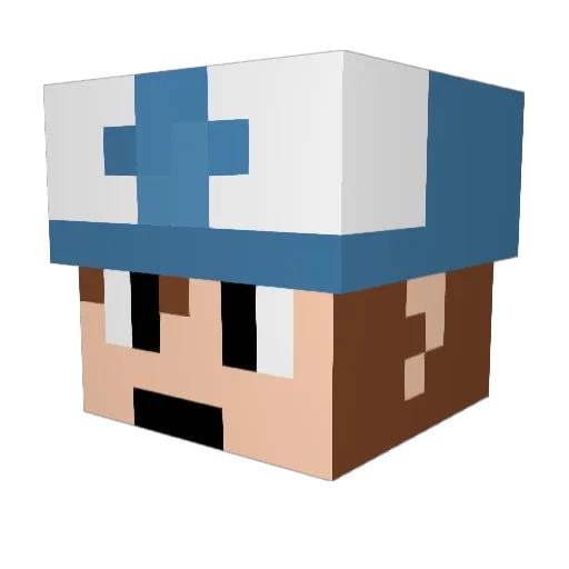 sheldon_brearey Minecraft avatar head, 3D render